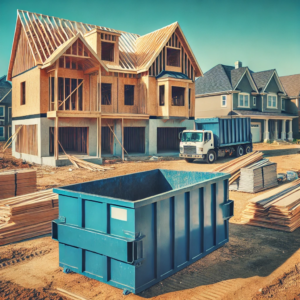 Sustainable roofing debris removal with dumster renta;