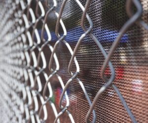 Home 8 fence, chain, under construction, barrier, protection, chainlink, closed, gray construction